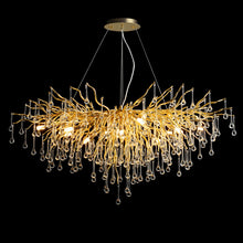 Carica l'immagine nel visualizzatore di Gallery, Postmodern Light Luxury Chandelier Water Drop Crystal Lamp Atmosphere