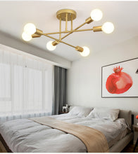 Carica l'immagine nel visualizzatore di Gallery, Bedroom Living Room Dining Room 6 Head Ceiling Lights Industrial Wind Iron Art