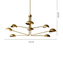 Carica l'immagine nel visualizzatore di Gallery, American Minimalist Full Copper Creative Fashion Chandelier