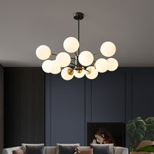 Carica l'immagine nel visualizzatore di Gallery, Lampadario Nordico a Sfere in Vetro – Eleganza Moderna per il Living