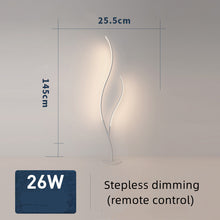 Carica l'immagine nel visualizzatore di Gallery, Lampada da Terra a LED Design Twig – Linee Fluide in Alluminio Nero Opaco