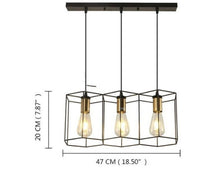 Carica l'immagine nel visualizzatore di Gallery, Loft Industrial Style Special-shaped Iron Droplight American Retro Living Room Restaurant Acrylic Aidi