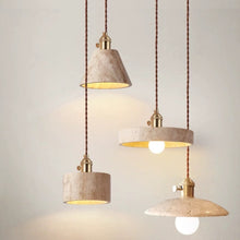 Carica l'immagine nel visualizzatore di Gallery, Modern Cream Style Yellow Cave Stone Chandelier