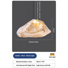 Carica l'immagine nel visualizzatore di Gallery, Lampadario in Vetro Soffiato – Forma Organica Moderna