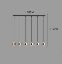 Carica l'immagine nel visualizzatore di Gallery, Restaurant Cafe Bar Living Room Ball Long Line Chandelier
