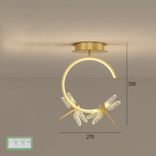 Carica l'immagine nel visualizzatore di Gallery, Light Luxury Net Red Porch Dragonfly Small Chandelier