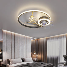 Carica l'immagine nel visualizzatore di Gallery, Lampadario moderno con ventilatore da soffitto senza pale, lampada da camera da letto
