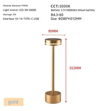 Carica l'immagine nel visualizzatore di Gallery, Lampada da Tavolo Ricaricabile in Alluminio – Touch USB, Stile Frisbee Design