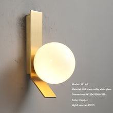 Carica l'immagine nel visualizzatore di Gallery, Nordic Minimalism Bedside Wall Lamp Light Luxury Living Room Bedroom Background Wall Lamp