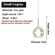 Carica l'immagine nel visualizzatore di Gallery, Nordic Restaurant Glass Chandelier Simple