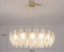 Carica l'immagine nel visualizzatore di Gallery, Post-modern Glass Living Room Chandelier Simple Atmospheric Household
