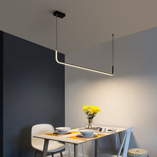 Carica l'immagine nel visualizzatore di Gallery, Lampadario LED Lineare Minimal | Design Moderno in Alluminio

