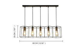 Carica l'immagine nel visualizzatore di Gallery, Loft Industrial Style Special-shaped Iron Droplight American Retro Living Room Restaurant Acrylic Aidi
