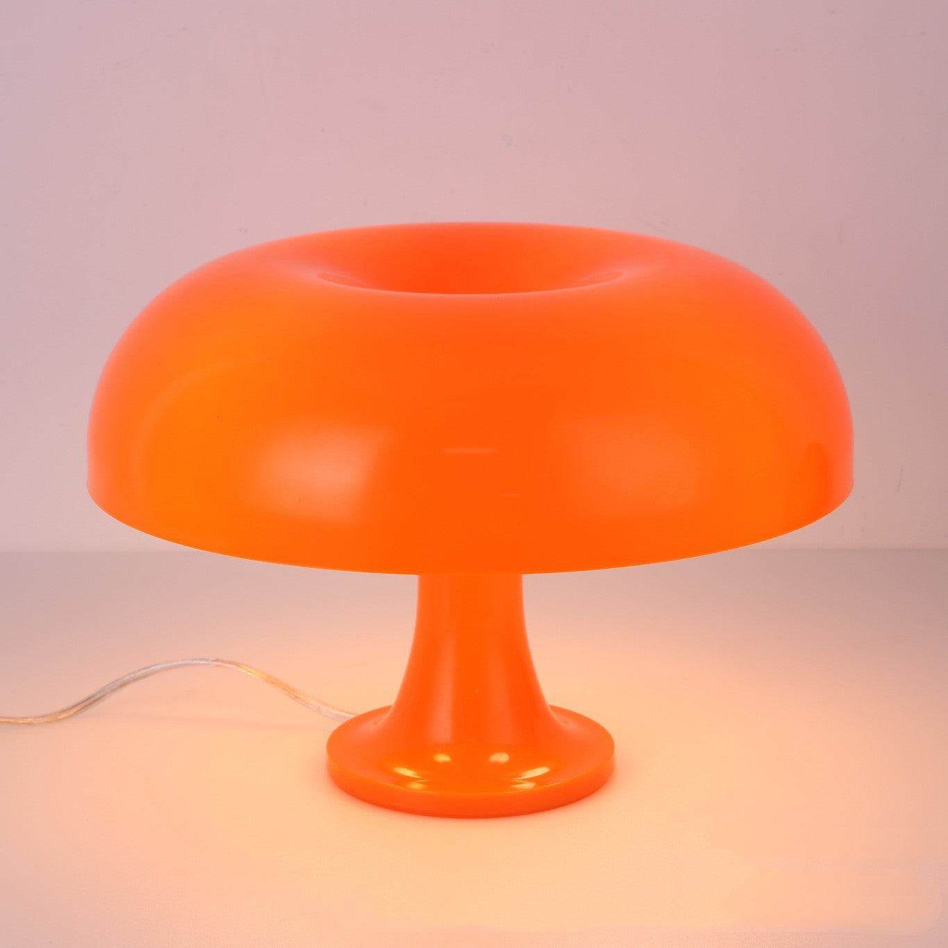 Lampada da Tavolo Mushroom Style – Ispirazione Retrò Nordica in Bianco o Arancio