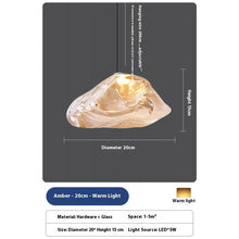 Carica l'immagine nel visualizzatore di Gallery, Lampadario in Vetro Soffiato – Forma Organica Moderna
