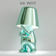 Carica l'immagine nel visualizzatore di Gallery, Lampada da Tavolo Mr WHO – Design Scultoreo Dorato
