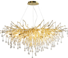 Carica l'immagine nel visualizzatore di Gallery, Postmodern Light Luxury Chandelier Water Drop Crystal Lamp Atmosphere
