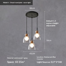 Carica l'immagine nel visualizzatore di Gallery, Three-head Retro Cafe Bar Table Minimalist Pendant Light
