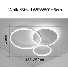 Carica l'immagine nel visualizzatore di Gallery, Plafoniera LED Cerchi Sovrapposti – Stile Nordico in Acrilico Bianco
