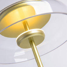 Carica l'immagine nel visualizzatore di Gallery, Lampada da tavolo in vetro fumé – Eleganza moderna con struttura nera
