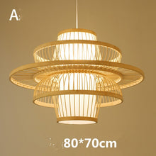Carica l'immagine nel visualizzatore di Gallery, Bamboo Chandelier Chinese Restaurant Hotel Homestay Bedroom Balcony Lantern Rice Lamp

