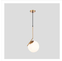 Carica l'immagine nel visualizzatore di Gallery, Single head glass ball chandelier
