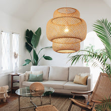 Carica l'immagine nel visualizzatore di Gallery, Nordic Bamboo Weaving B&amp;B Inn Bamboo Art Chandelier
