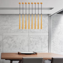 Carica l'immagine nel visualizzatore di Gallery, Led Cylindrical Cone Chandelier Restaurant Hanging Downlight
