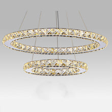 Carica l'immagine nel visualizzatore di Gallery, Stainless Steel Ring Simple Crystal Chandelier
