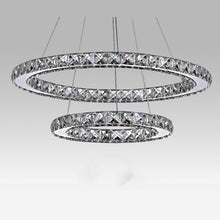 Carica l'immagine nel visualizzatore di Gallery, Stainless Steel Ring Simple Crystal Chandelier
