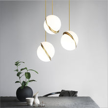 Carica l'immagine nel visualizzatore di Gallery, Nordic Light Luxury Small Chandelier Modern Minimalist Restaurant Bedside Spherical Lamp Creative Personality Coffee Shop Hairdresser Chandelier
