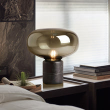 Carica l'immagine nel visualizzatore di Gallery, Modern Minimalist Marble Smoky Gray Living Room Bedroom Study Light Luxury Table Lamp

