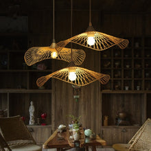 Carica l'immagine nel visualizzatore di Gallery, Japanese Style Bamboo Chandelier Creative Living Room Lamp
