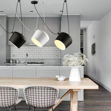 Carica l'immagine nel visualizzatore di Gallery, Lampada Sospensione Modulabile in Stile Aim – Nero Opaco a Braccio Regolabile
