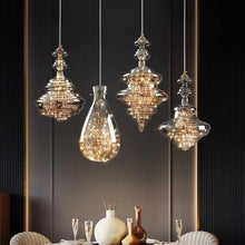 Carica l'immagine nel visualizzatore di Gallery, Lampadario n Cristallo e Rame
