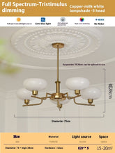 Carica l'immagine nel visualizzatore di Gallery, Living Room Chandelier Retro Cream Bedroom Dining Room Lamps
