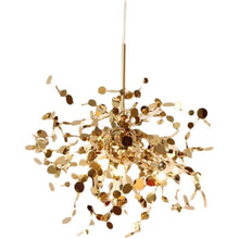 Carica l'immagine nel visualizzatore di Gallery, Nordic Minimalist Living Room Window Bar Tree Leaf Stainless Steel Chandelier
