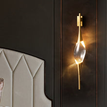 Carica l'immagine nel visualizzatore di Gallery, All-copper Crystal Wall Lamp Bedroom Headboard

