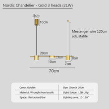 Carica l'immagine nel visualizzatore di Gallery, Strip Dining-room Lamp Bar Front Desk Led Chandelier
