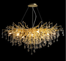 Carica l'immagine nel visualizzatore di Gallery, Postmodern Light Luxury Chandelier Water Drop Crystal Lamp Atmosphere
