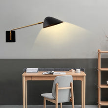Carica l'immagine nel visualizzatore di Gallery, Bedside Table Study Intelligent Double-headed Wall Lamp Modern Living Room Bedroom Long Arm Single Head Lamp

