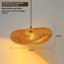 Carica l'immagine nel visualizzatore di Gallery, Bamboo Hanging Lamp Straw Hat-shaped Hanging Lamp
