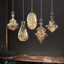 Carica l'immagine nel visualizzatore di Gallery, Lampadario n Cristallo e Rame

