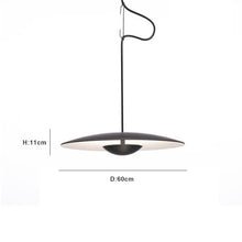 Carica l'immagine nel visualizzatore di Gallery, Lampadario a sospensione UFO – Design nordico in legno o nero opaco
