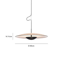 Carica l'immagine nel visualizzatore di Gallery, Lampadario a sospensione UFO – Design nordico in legno o nero opaco
