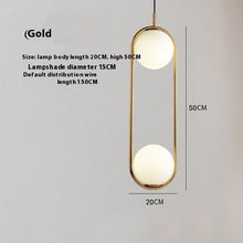 Carica l'immagine nel visualizzatore di Gallery, Simple Ball Glass Small Droplight Bedroom Bedside Single Headlight
