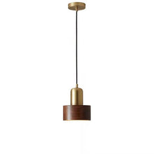 Carica l'immagine nel visualizzatore di Gallery, Vintage Brass Walnut Solid Wood Copper Lamps
