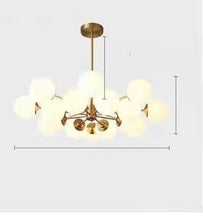 Carica l'immagine nel visualizzatore di Gallery, Lampadario Nordico a Sfere in Vetro – Eleganza Moderna per il Living
