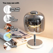 Carica l'immagine nel visualizzatore di Gallery, Decorative Table Lamp Glass Lamps Nordic Simple Bedside Personality Bar Ambience Light
