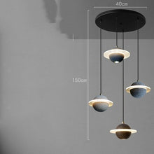 Carica l'immagine nel visualizzatore di Gallery, Planet Small Chandelier Red Single Head Bedroom Bedside Lamp
